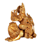 Brass Durga Eighteen Arms Lion 12" - Complete Divine Protection Idol | Jaipurio